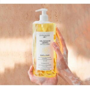 BYPHASSE GEL DOUCHE DERMO MICELLAIRE FLEUR DE TIARÉ 1L
TOUS TYPES DE PEAUX
