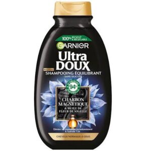 GARNIER ULTRA DOUX
Shampooing Équilibrant Charbon Magnétique & Huile de Fleur de Nigelle